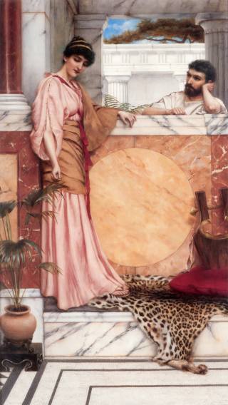 J.W. Godward,  Waiting for an Answer
                     (1889) 