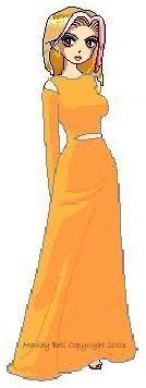 orange dress