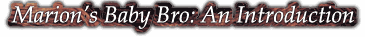 Marion's Baby Bro: An Introduction