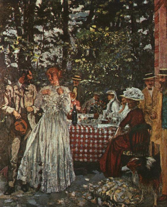 La terrace  Vasouy: le djeuner - Vuillard