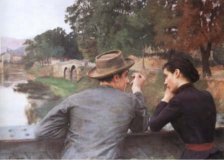 Emile Friant,  Les Amoureux , 1888