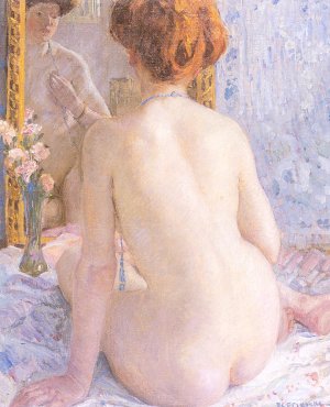 Reflections (Marcelle)                   
                    Carl Frieseke 1909 