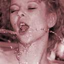Woman being double pissed on